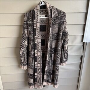 Lineamaglia Womens Medium Cardigan Italian Duster Wool Mohair Blend Work Y2K